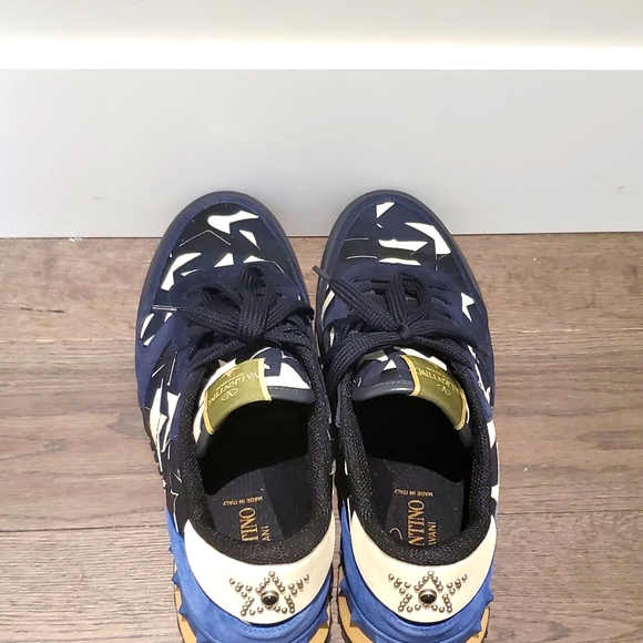 Valentino Garavani - Blue Leather Rockrunner Camustars - Picture 6 of 8